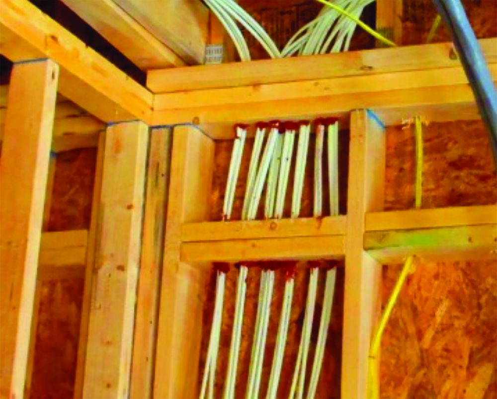 Conduits installed for fiber distribution