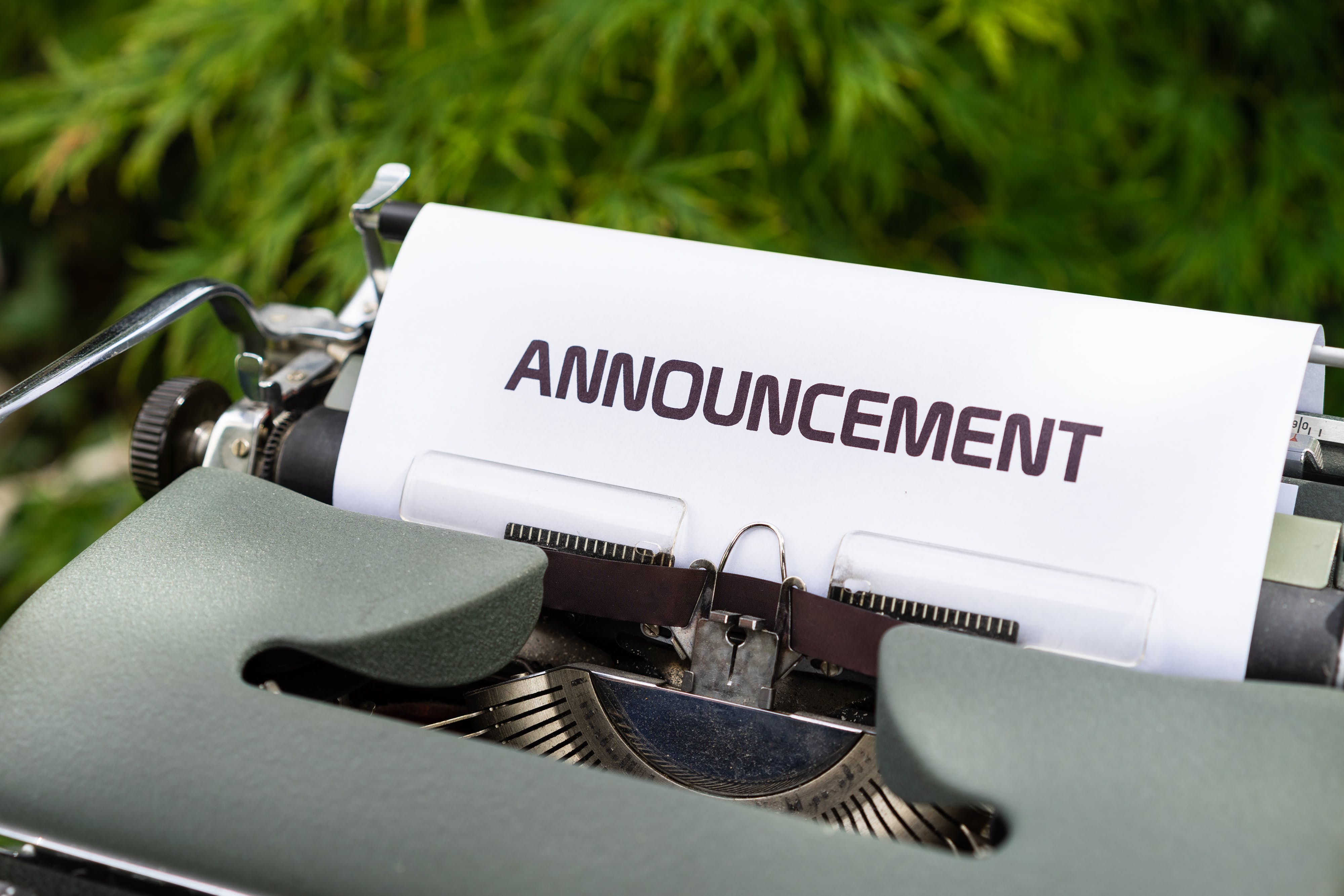 Image representing an announcement.
