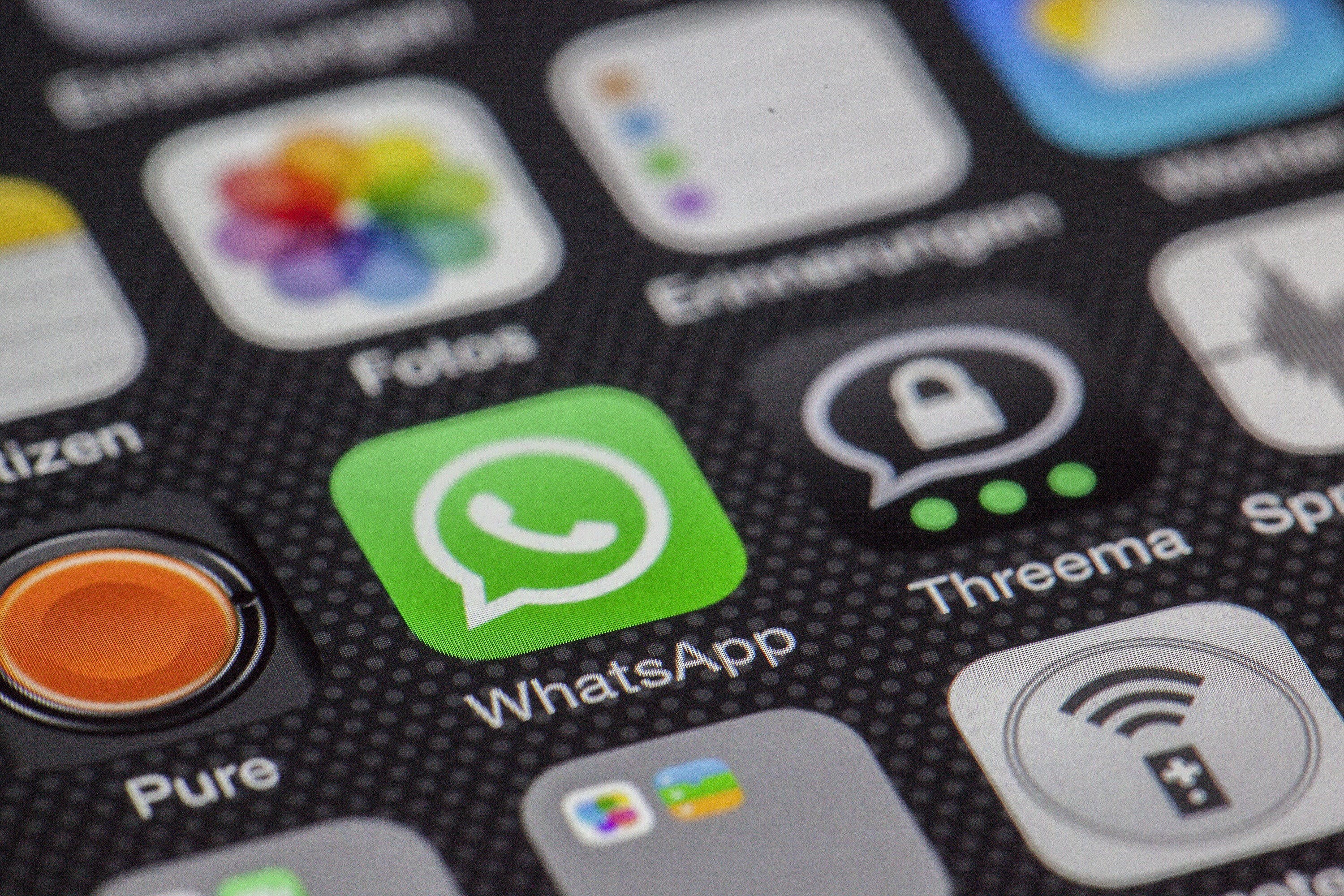 Apps on a mobile phone.