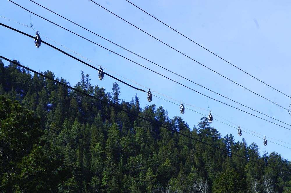 These pulley guides control the route for the conduit as it is being installed
