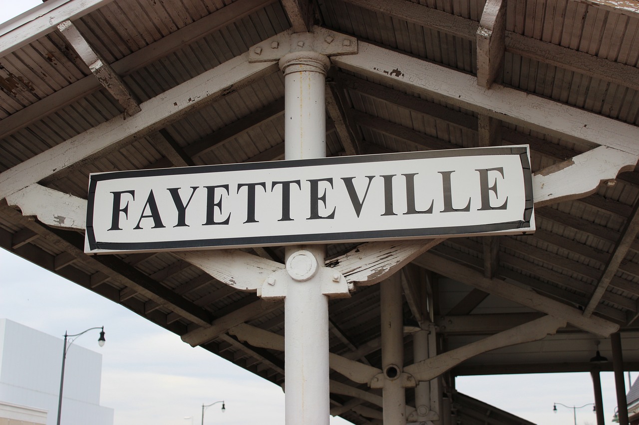 A sign that reads "Fayetteville."