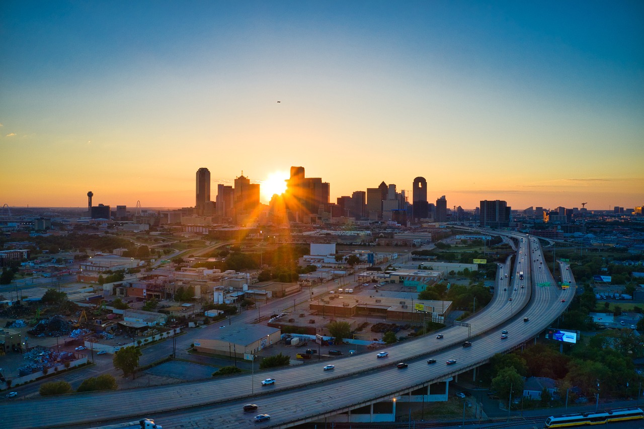The Dallas skyline.