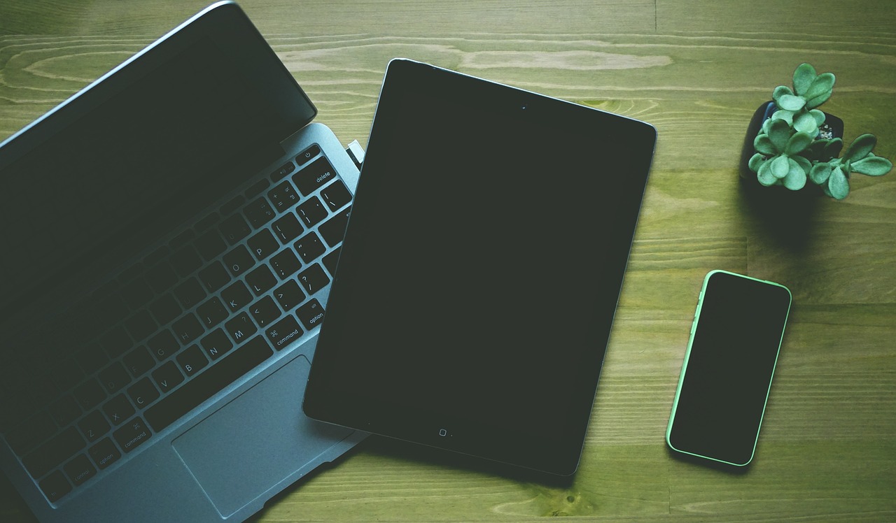 Wireless devices on a table.