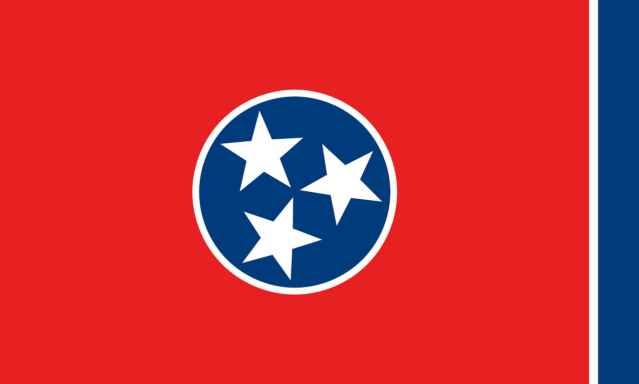 The Tennessee state flag.