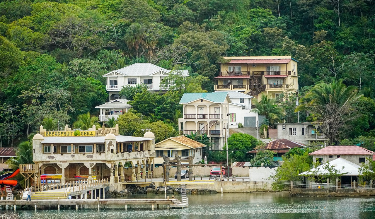 A town along the coastline of Honduras.