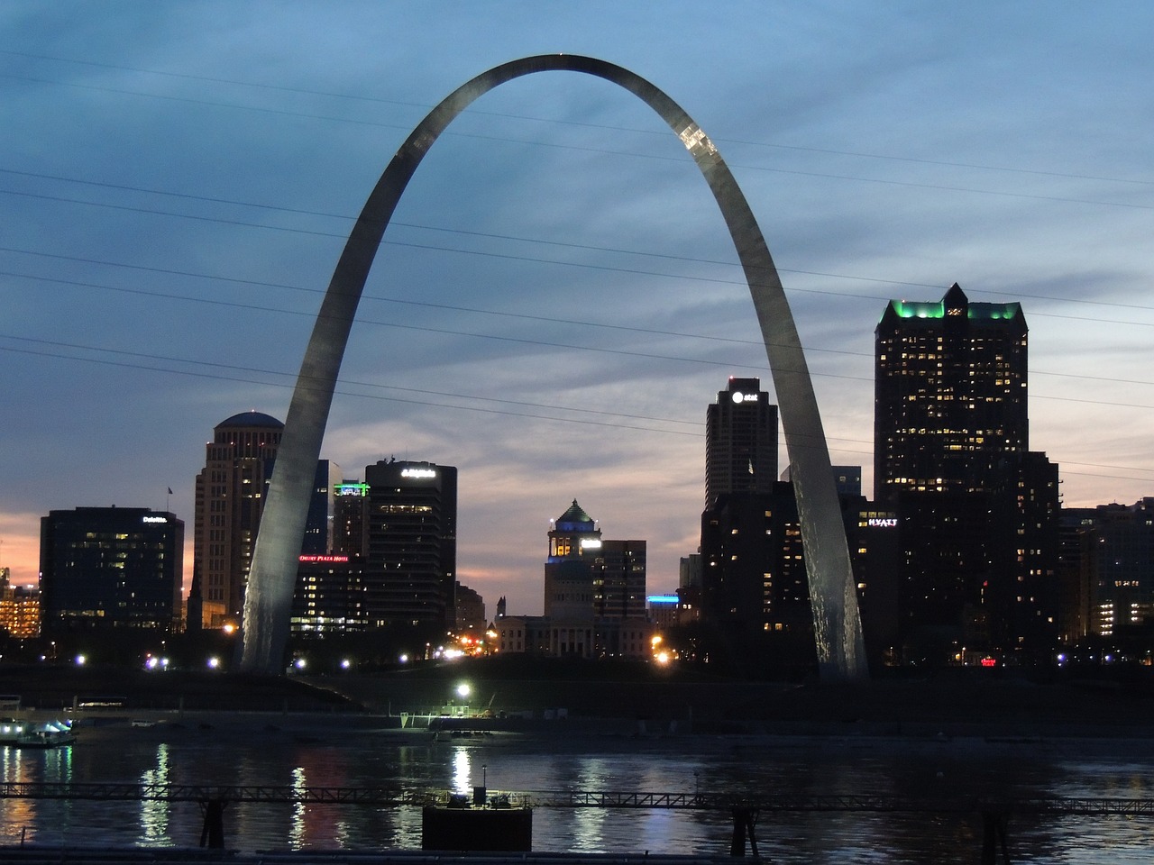 The skyline of St. Louis.