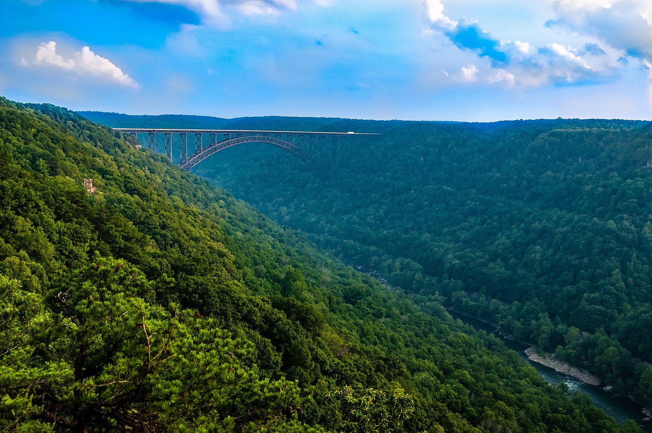 A bridge in the mountains of West Virginia.