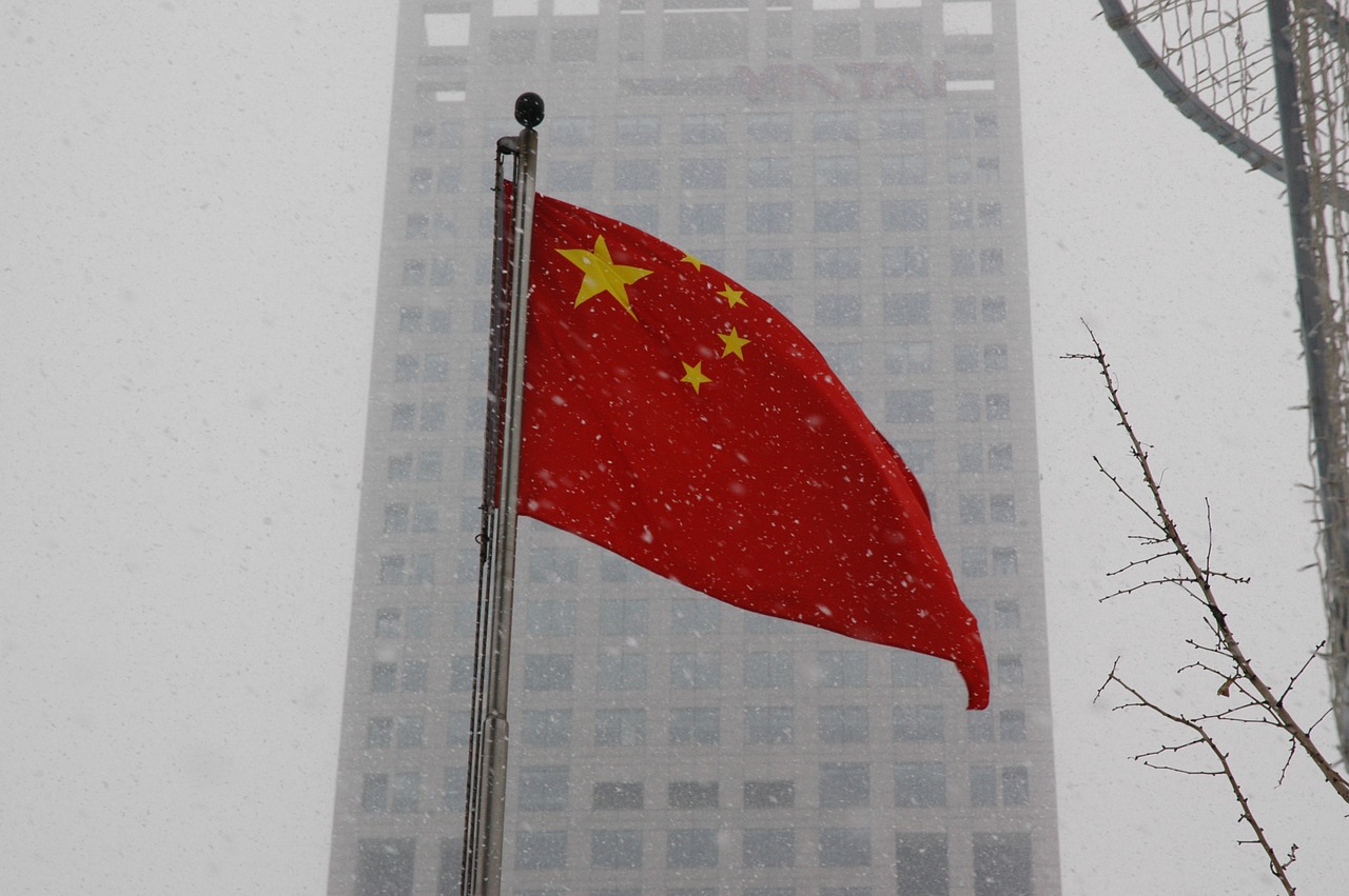 The flag of China.