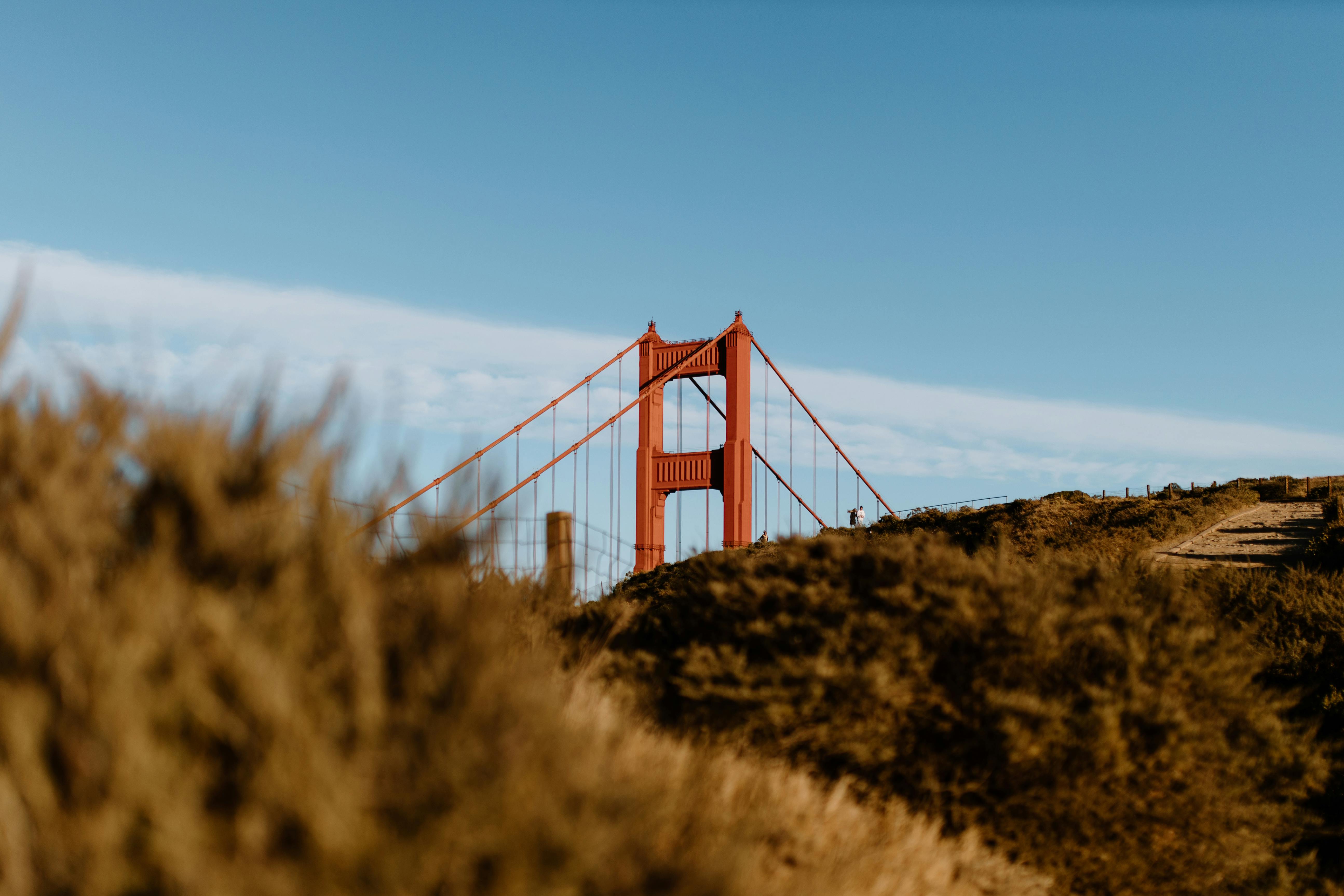 The Golden Gate Bridge in California.