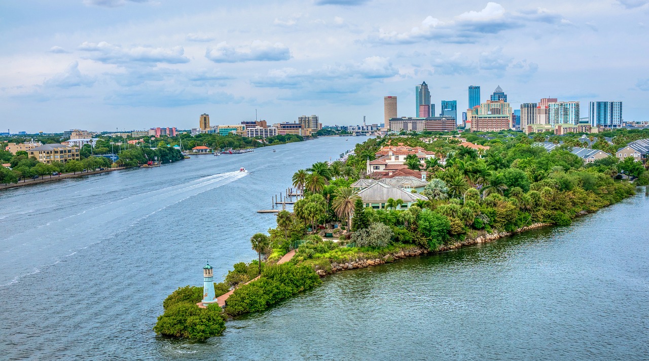 The skyline of Tampa, Florida.