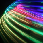 a blurry image of colorful lights in the dark