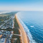 aerial photo of village