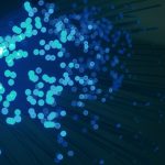 blue and white light digital wallpaper