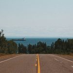 a road with trees on the side