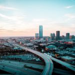 eagle eye view time lapse city and streets