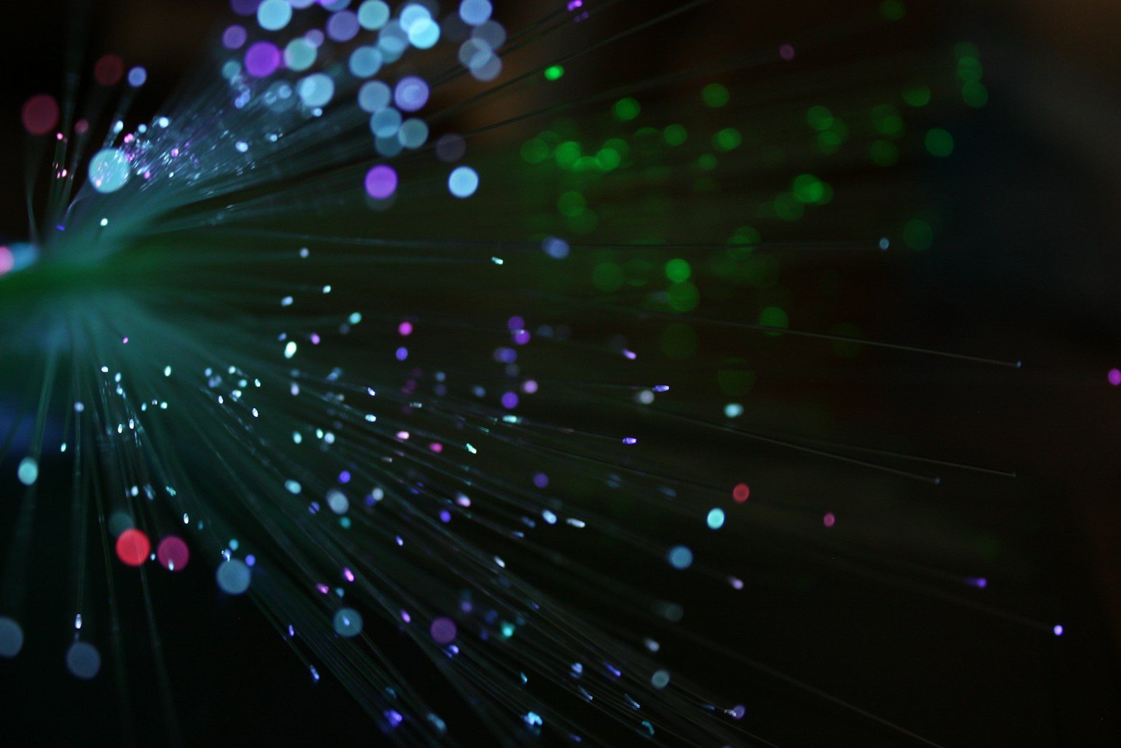 Abstract bokeh lights with fiber optics