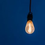 black and white light bulb